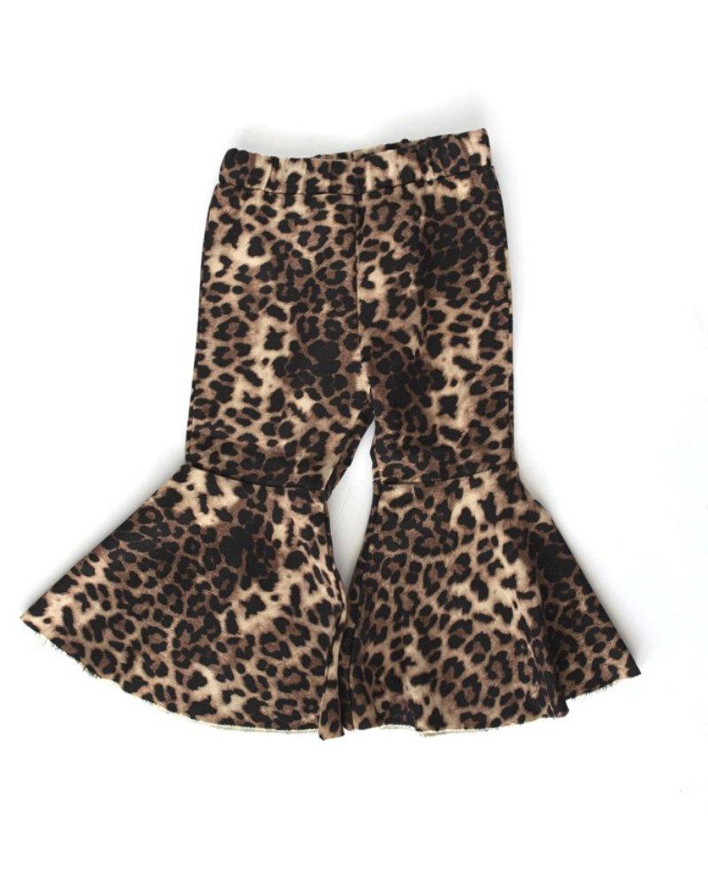 Leopard Pleated Bell Bottoms-Lil’ S&S