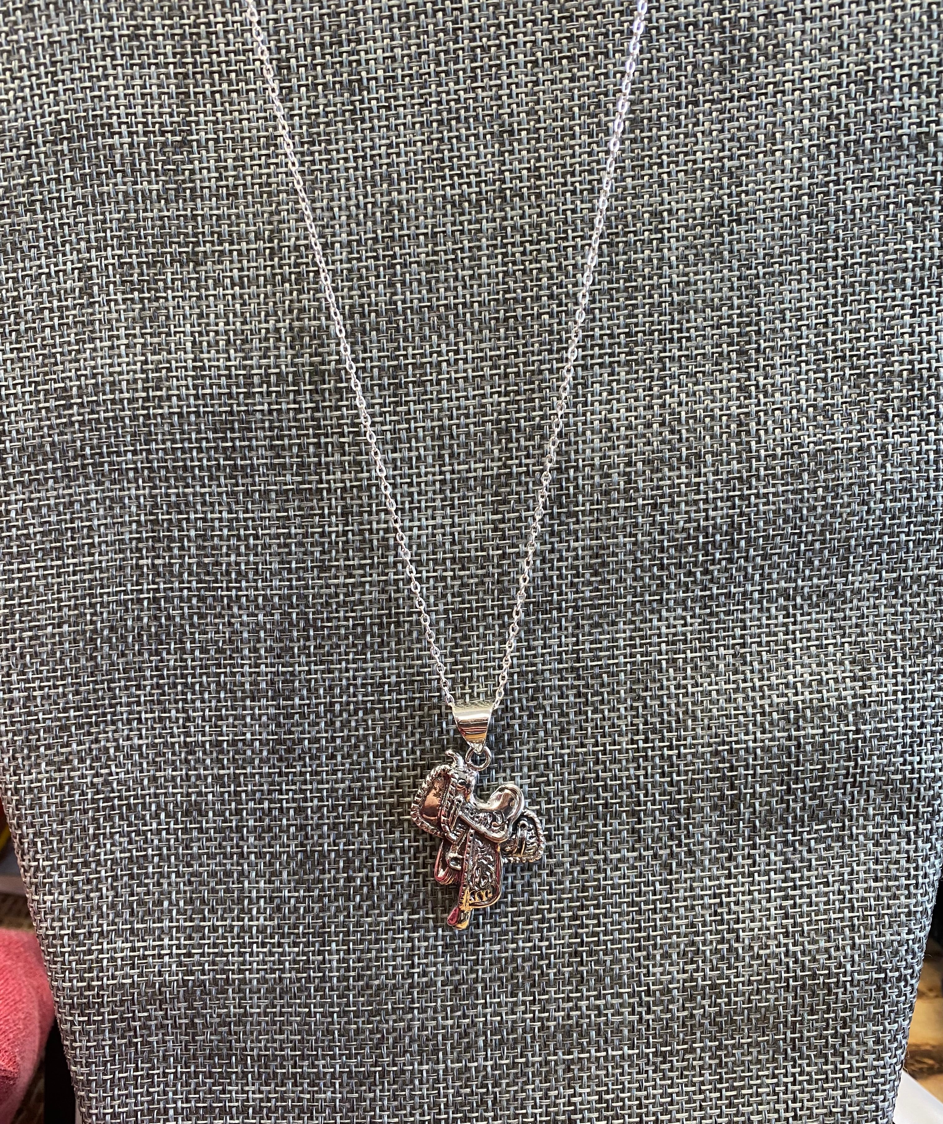 Sterling Silver Saddle Necklace