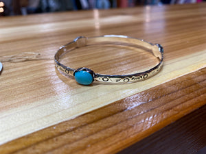 Sterling Silver Bracelet With Turquoise Stone